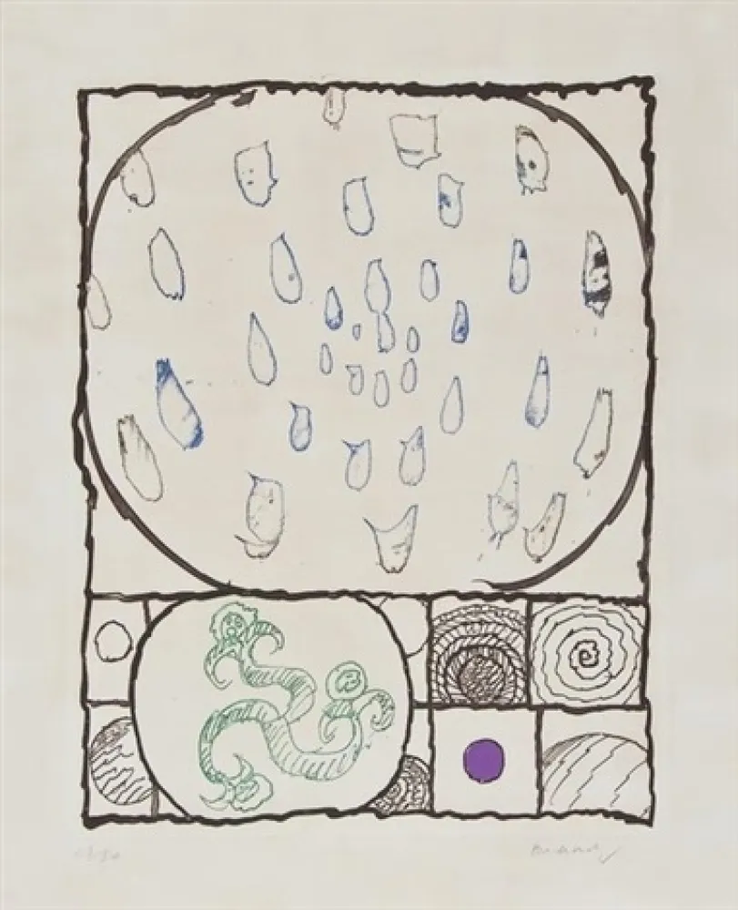 Radierung Alechinsky - Dévidoir