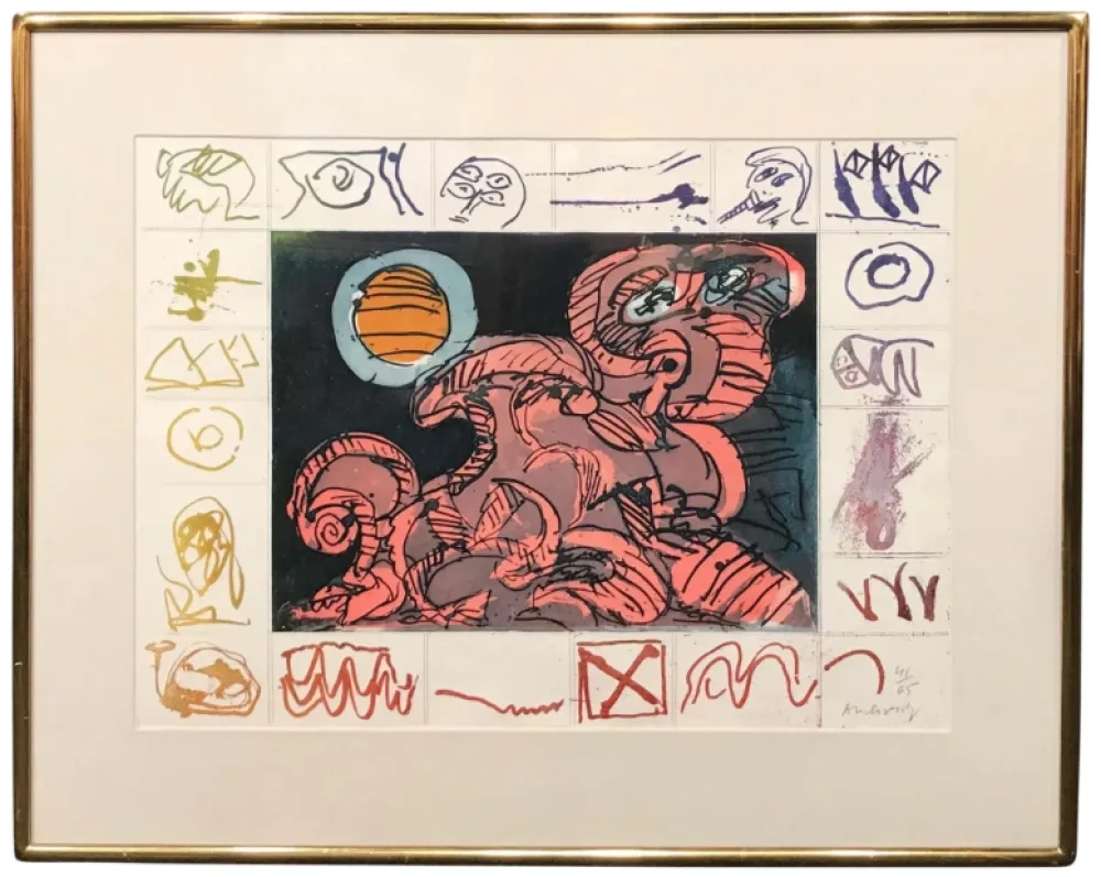 Radierung Alechinsky - Droit de regard