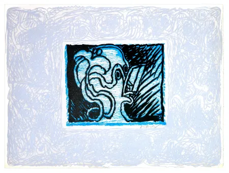 Linolschnitt Alechinsky - Espionne