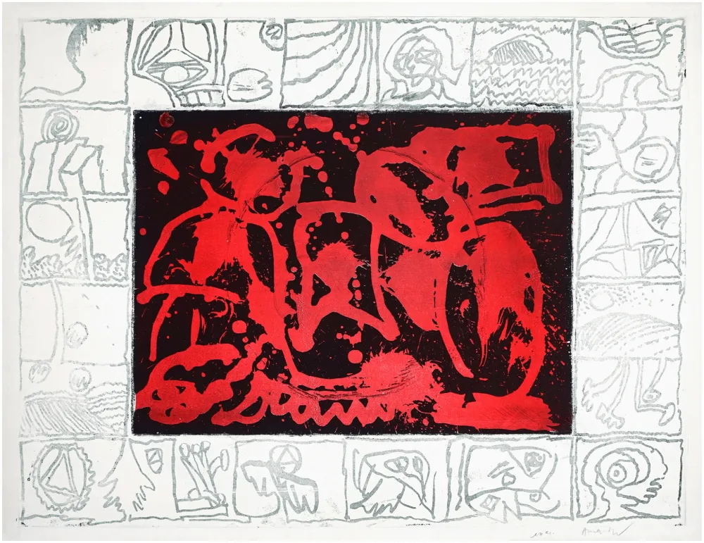 Radierung Alechinsky - Facteur rhésus