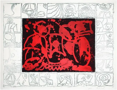 Radierung Alechinsky - Facteur rhésus