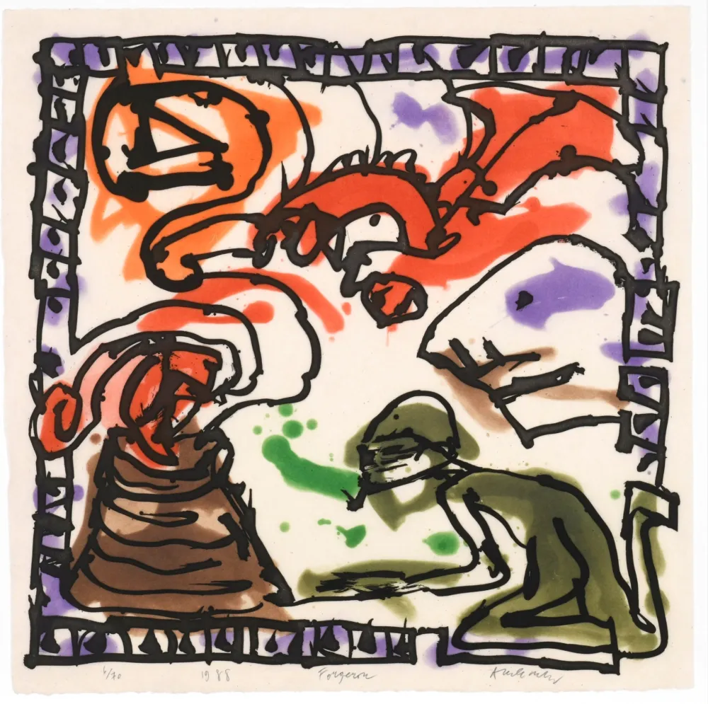 Radierung Und Aquatinta Alechinsky - Forgeron