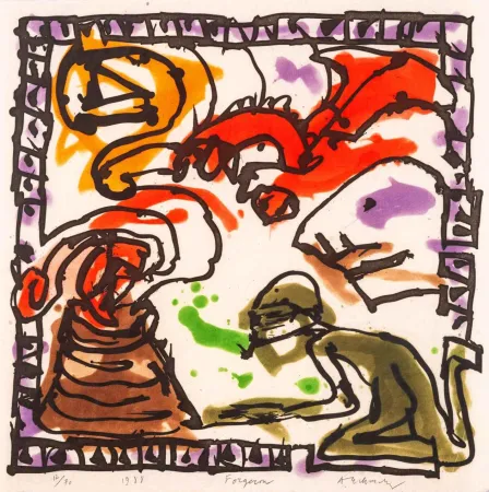 Radierung Und Aquatinta Alechinsky - Forgeron