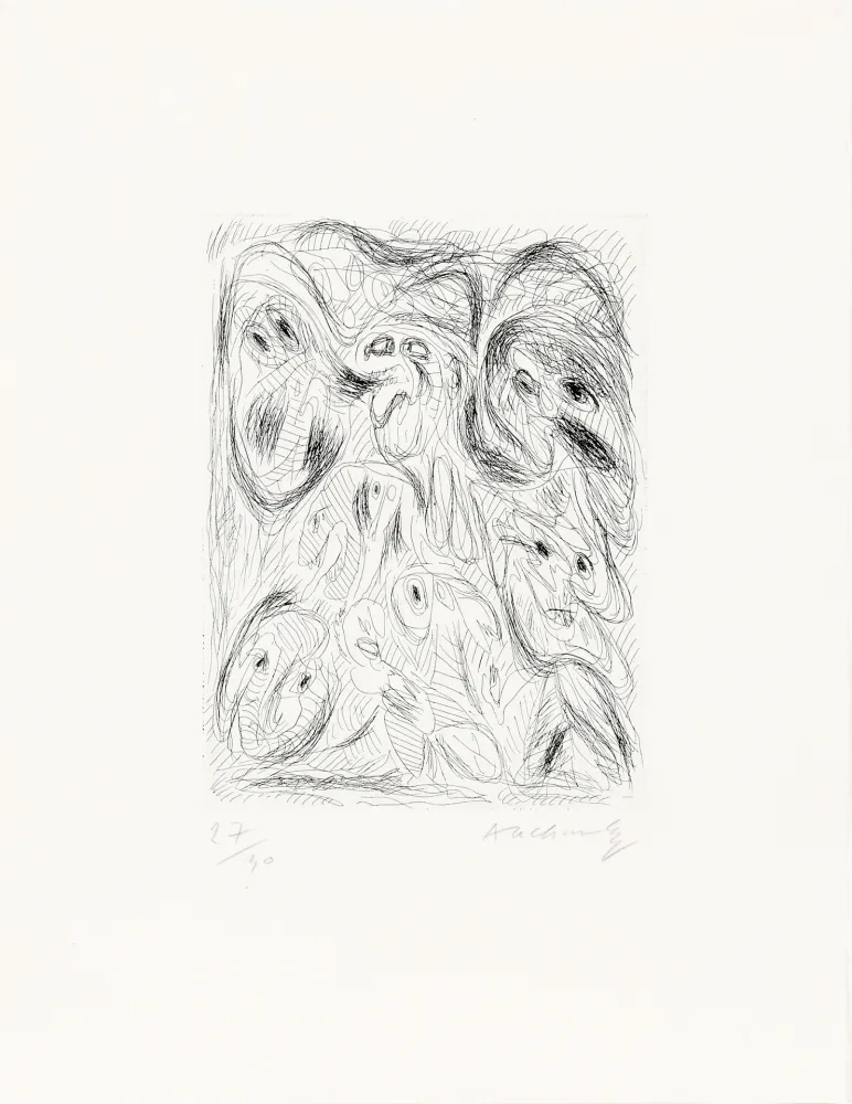 Radierung Alechinsky - Fumées