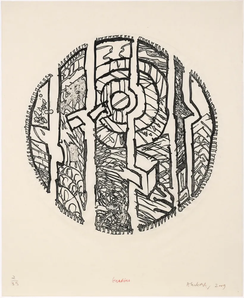 Radierung Alechinsky - Gradins