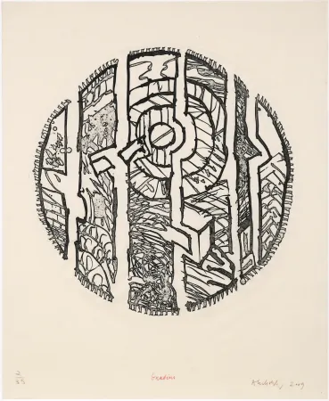 Radierung Alechinsky - Gradins