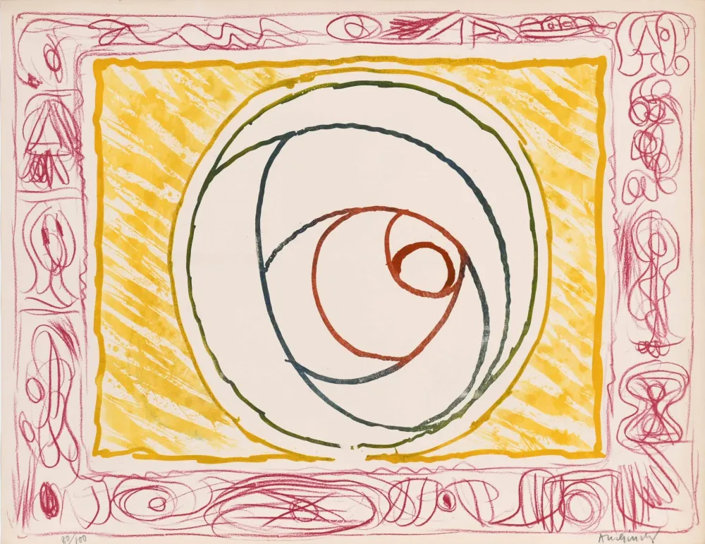 Radierung Alechinsky - Graffiti Sélénite