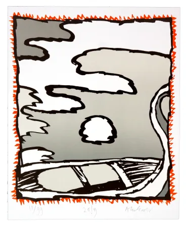 Lithographie Alechinsky - Griserie à minuit I