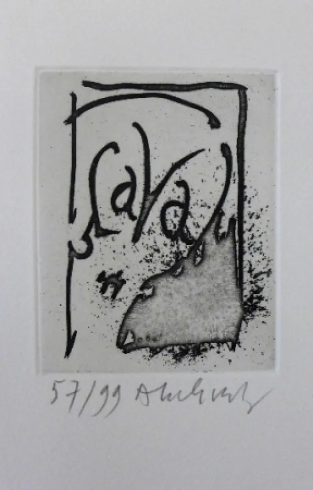 Radierung Und Aquatinta Alechinsky - Homere est morte