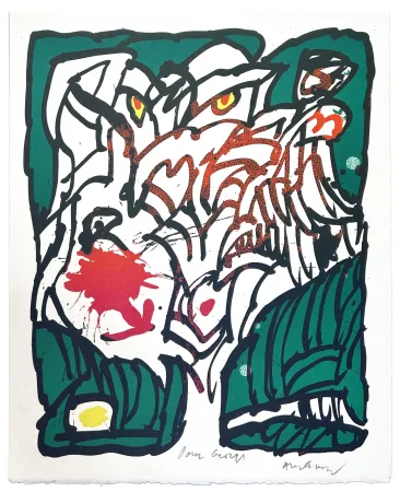 Lithographie Alechinsky - Hommage à Giorgio Soavi