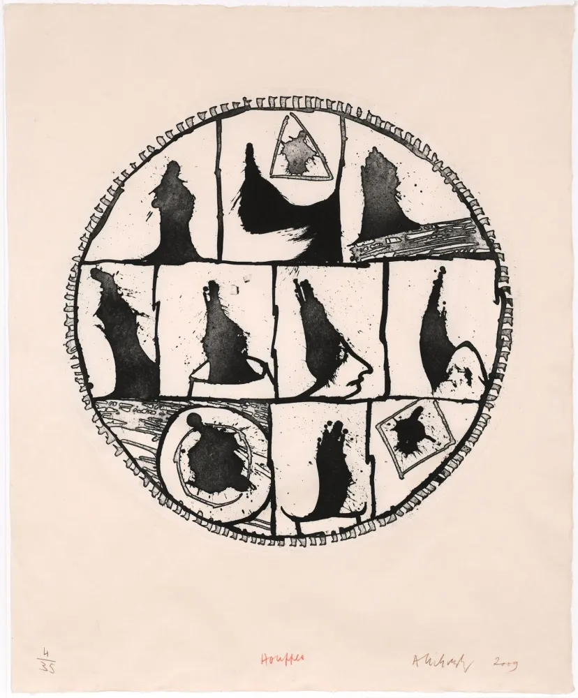 Radierung Alechinsky - Houppes