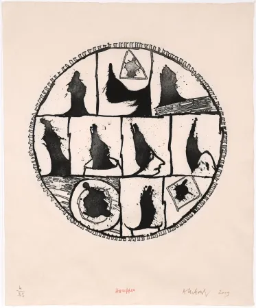 Radierung Alechinsky - Houppes