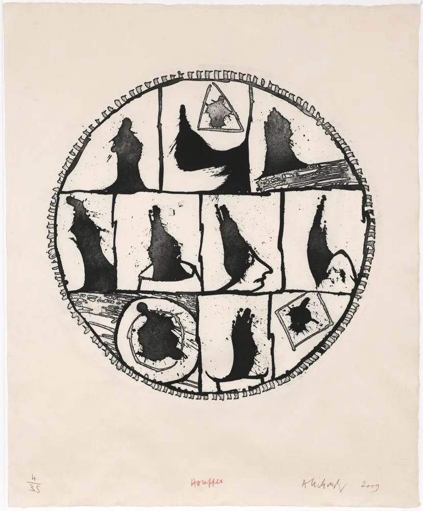 Radierung Alechinsky - Houppes