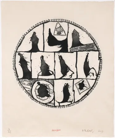 Radierung Alechinsky - Houppes