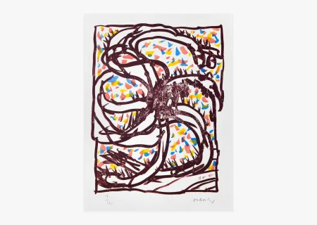 Lithographie Alechinsky - Jantes et jambes