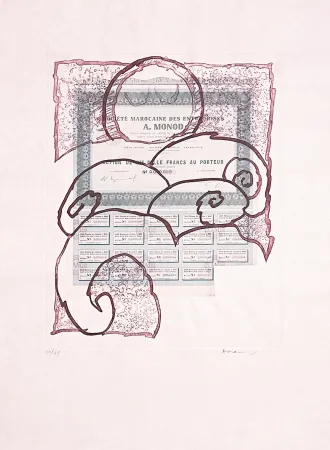 Radierung Alechinsky - Krach