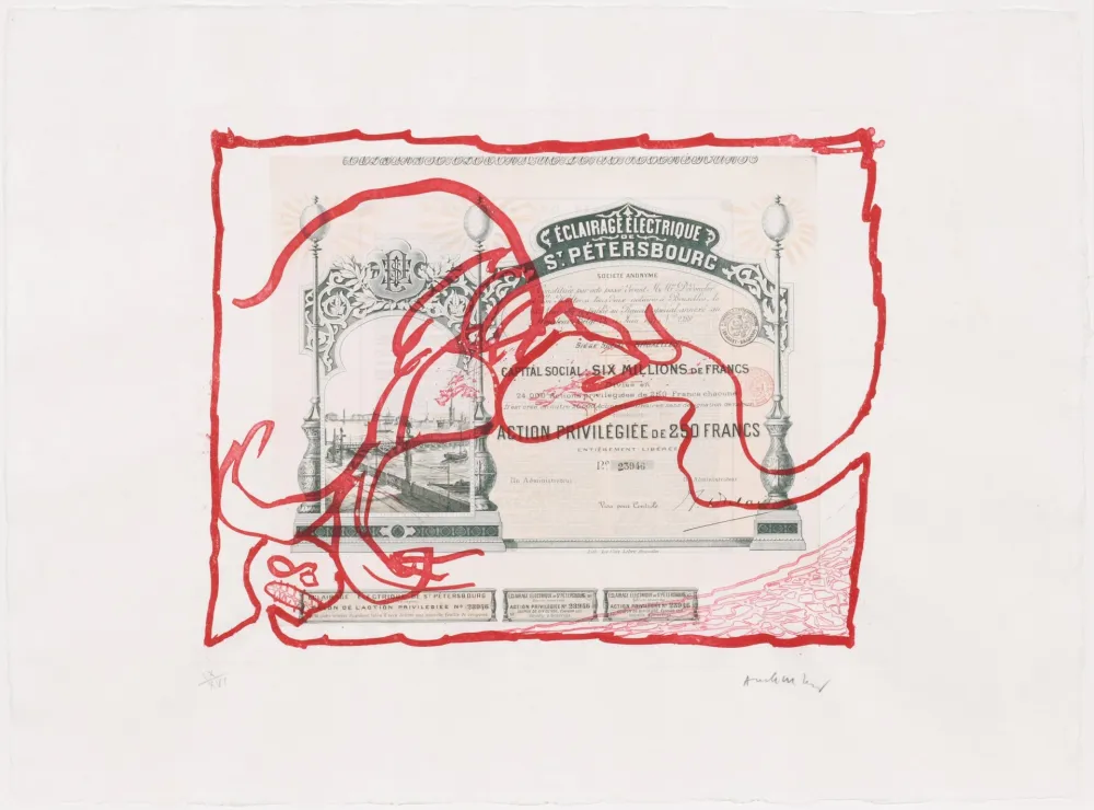 Radierung Alechinsky - Krach II