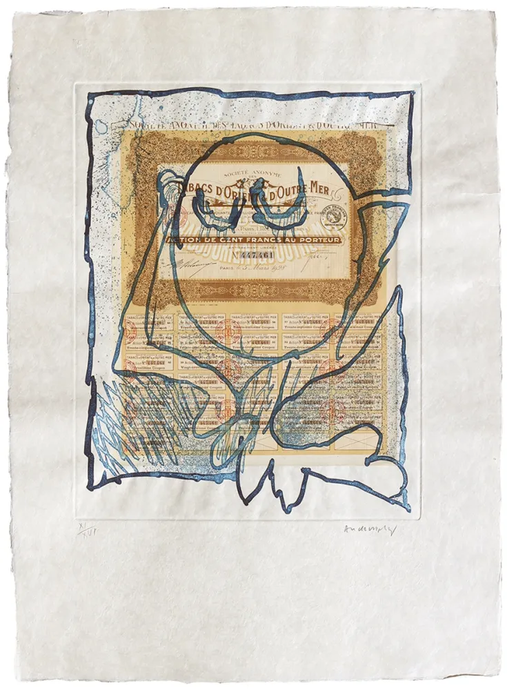 Radierung Alechinsky - Krach II.