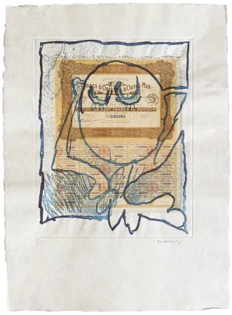 Radierung Alechinsky - Krach II.