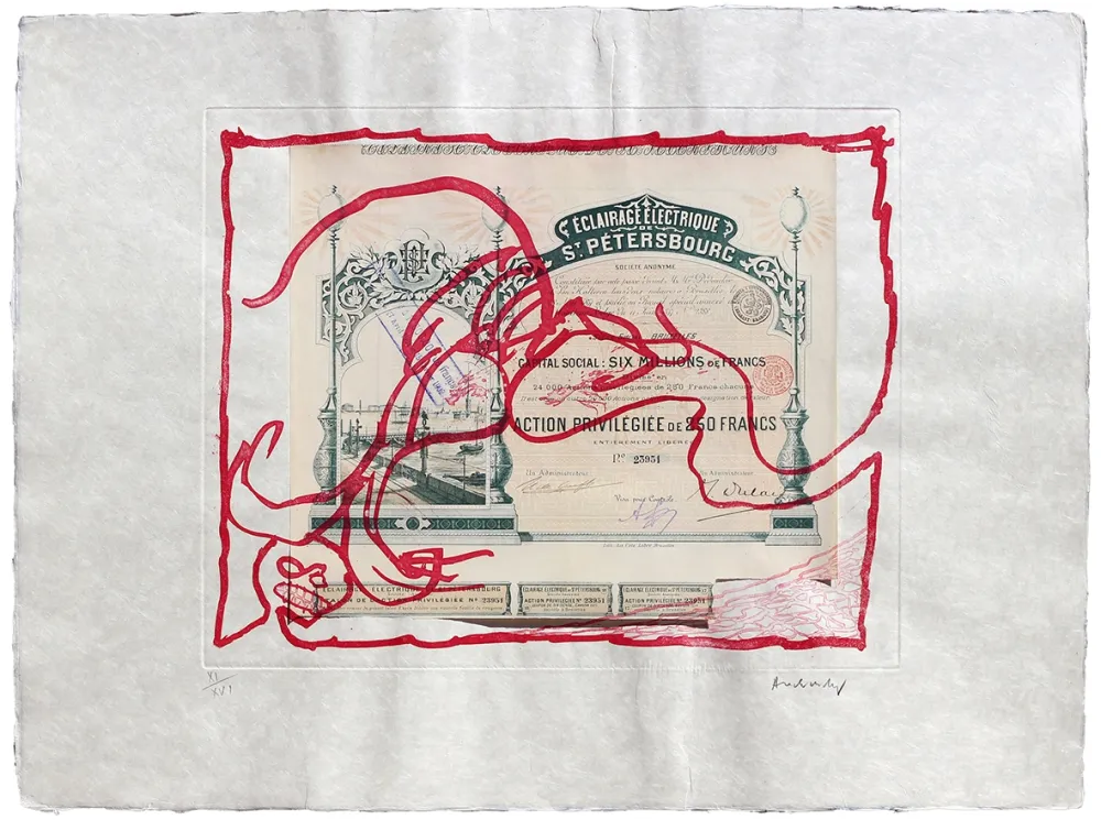 Radierung Alechinsky - Krach IV.