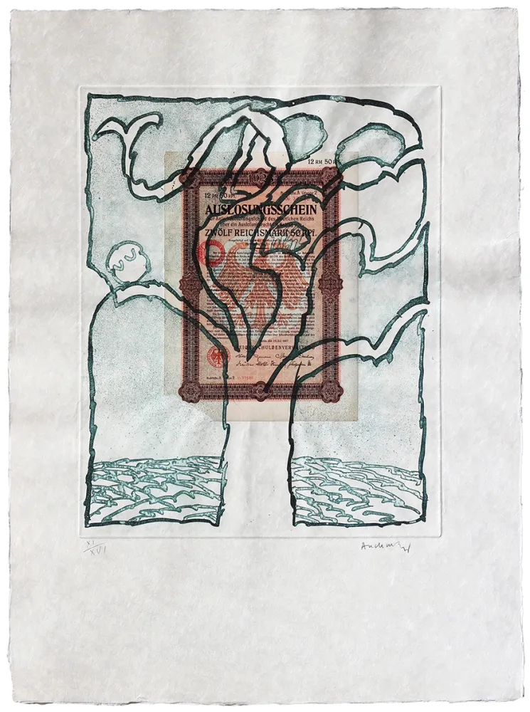 Radierung Alechinsky - Krach V.