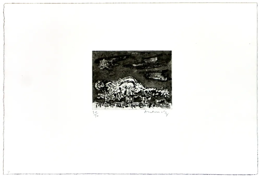 Radierung Alechinsky - La boule de feu