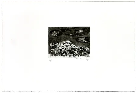 Radierung Alechinsky - La boule de feu