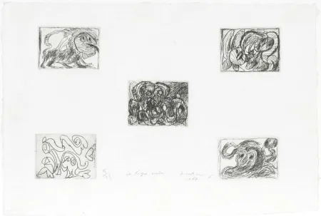 Radierung Alechinsky - La ligne seule