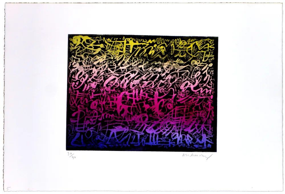 Radierung Alechinsky - La nuit