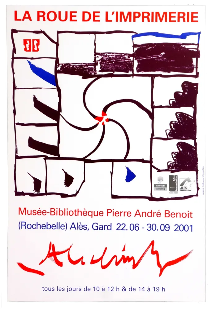 Plakat Alechinsky - La Roue de l'imprimerie