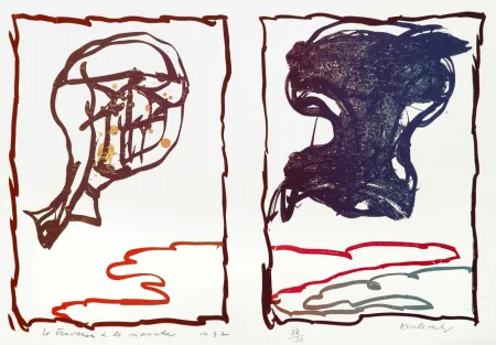 Lithographie Alechinsky - La Traversée de la Manche