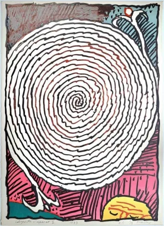 Lithographie Alechinsky - Labyrinthe d’apparat IV