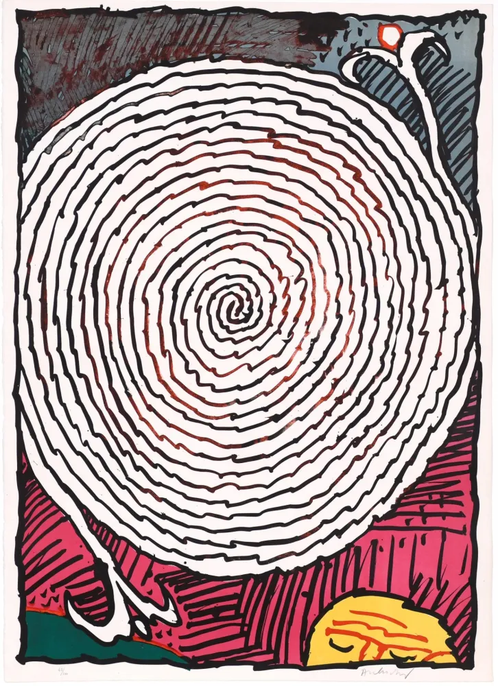 Lithographie Alechinsky - Labyrinthe d’apparat VII