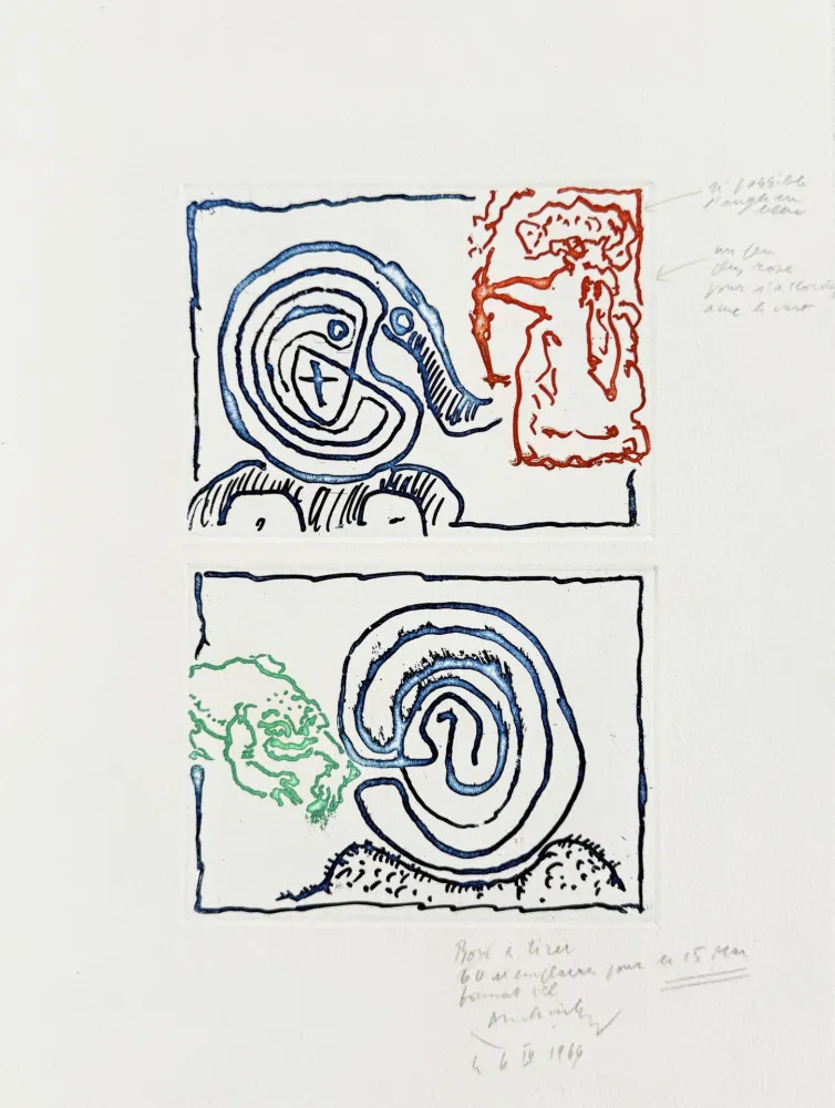 Stich Alechinsky - Labyrinthe et reine