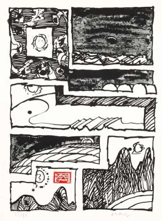 Lithographie Alechinsky - Le cachet faisant foi