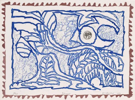 Radierung Alechinsky - Le chien roi – Rhizome