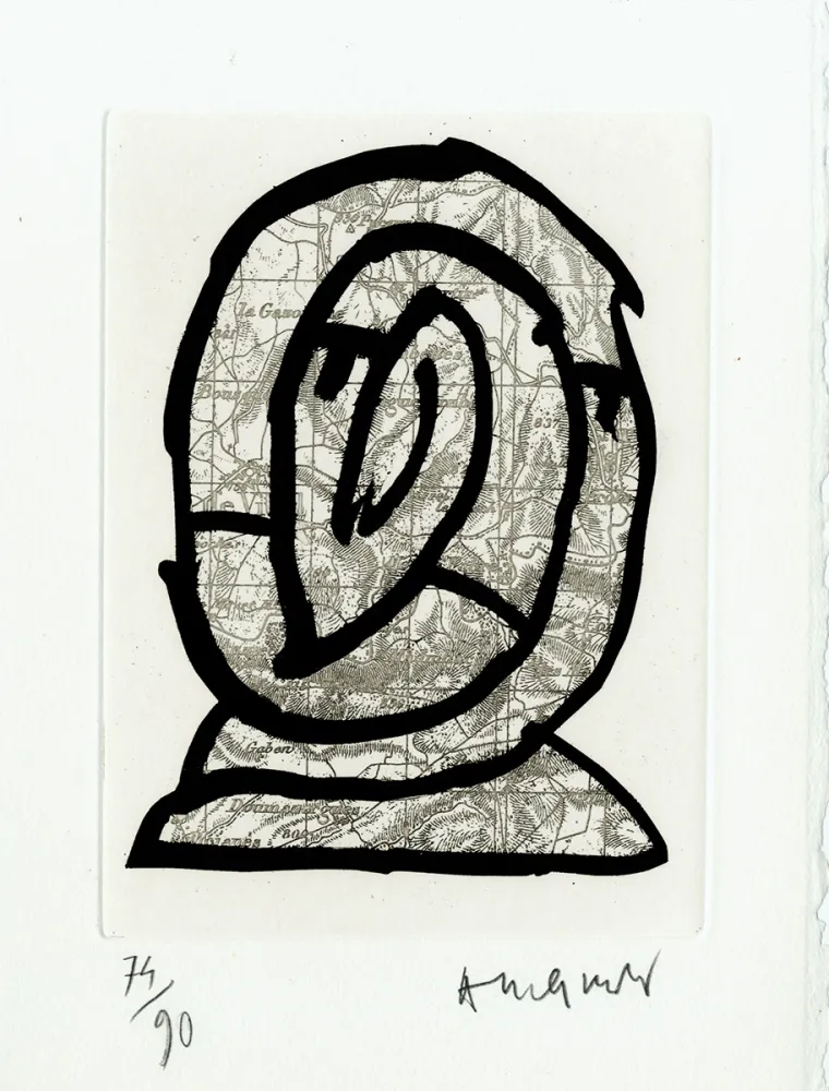 Radierung Alechinsky - Le Cours des choses