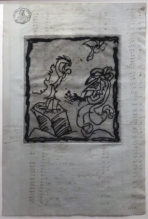 Radierung Alechinsky - Le dimanche du comptable