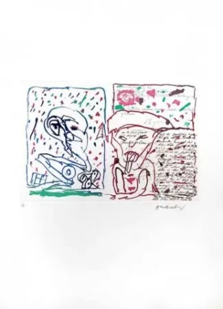 Radierung Alechinsky - Le plus beau Cadeau