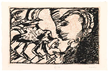 Radierung Alechinsky - Le Retour au Foyer