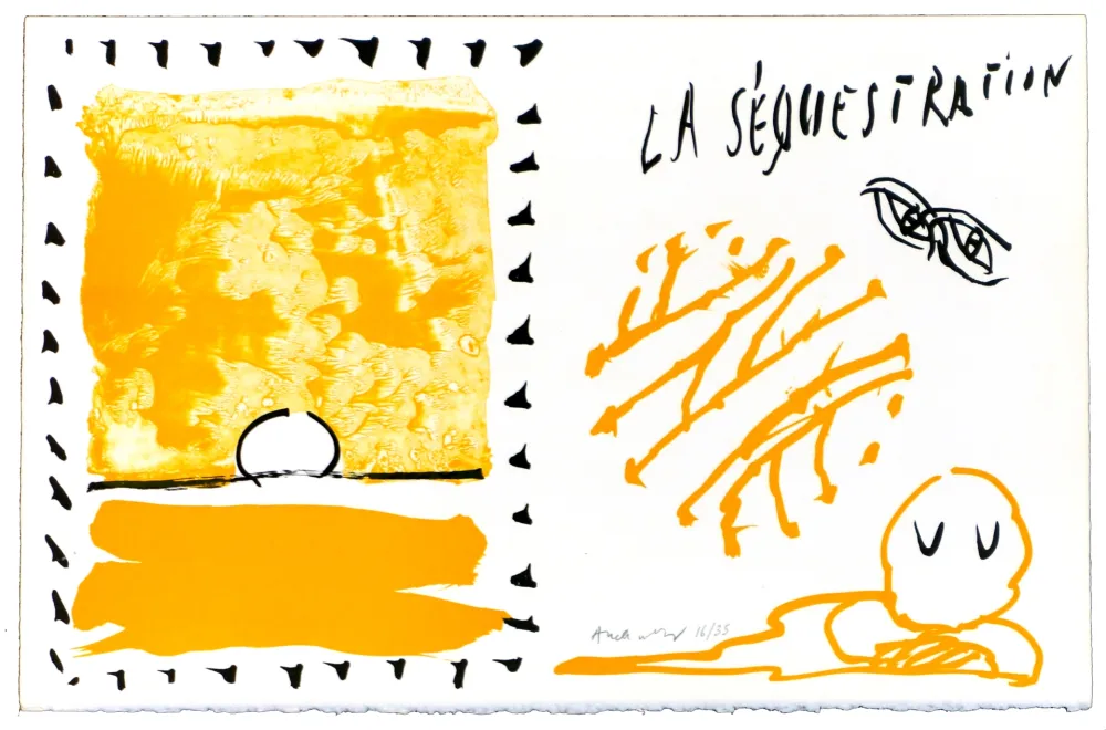 Lithographie Alechinsky - Le rêve de l'ammonite 1