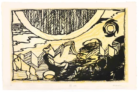 Radierung Alechinsky - Le Siège de Nieuport