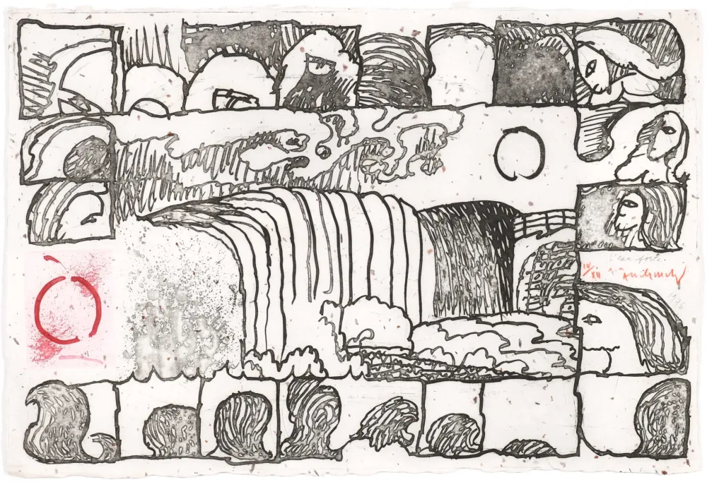 Radierung Alechinsky - L'eau forte