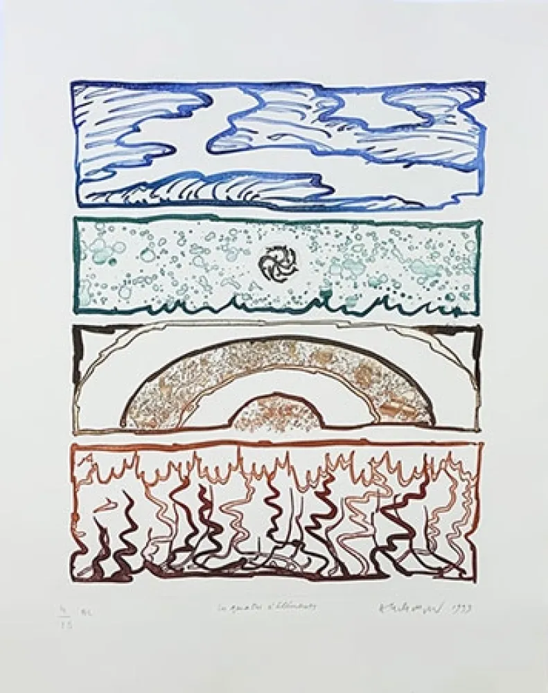 Stich Alechinsky - Les 4 éléments