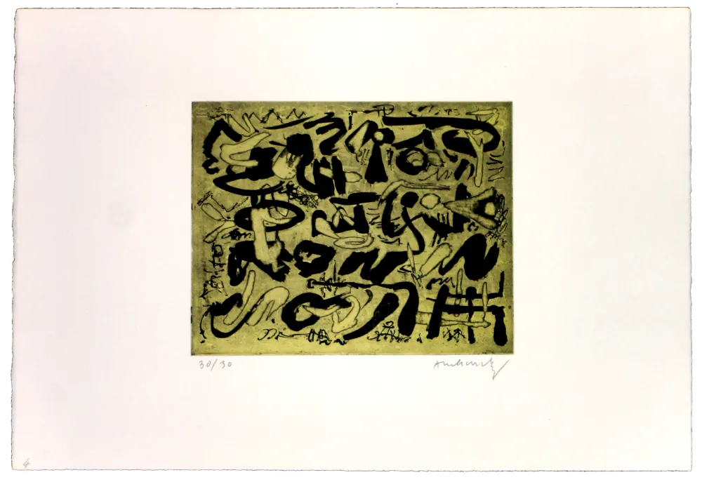 Lithographie Alechinsky - Les ombres