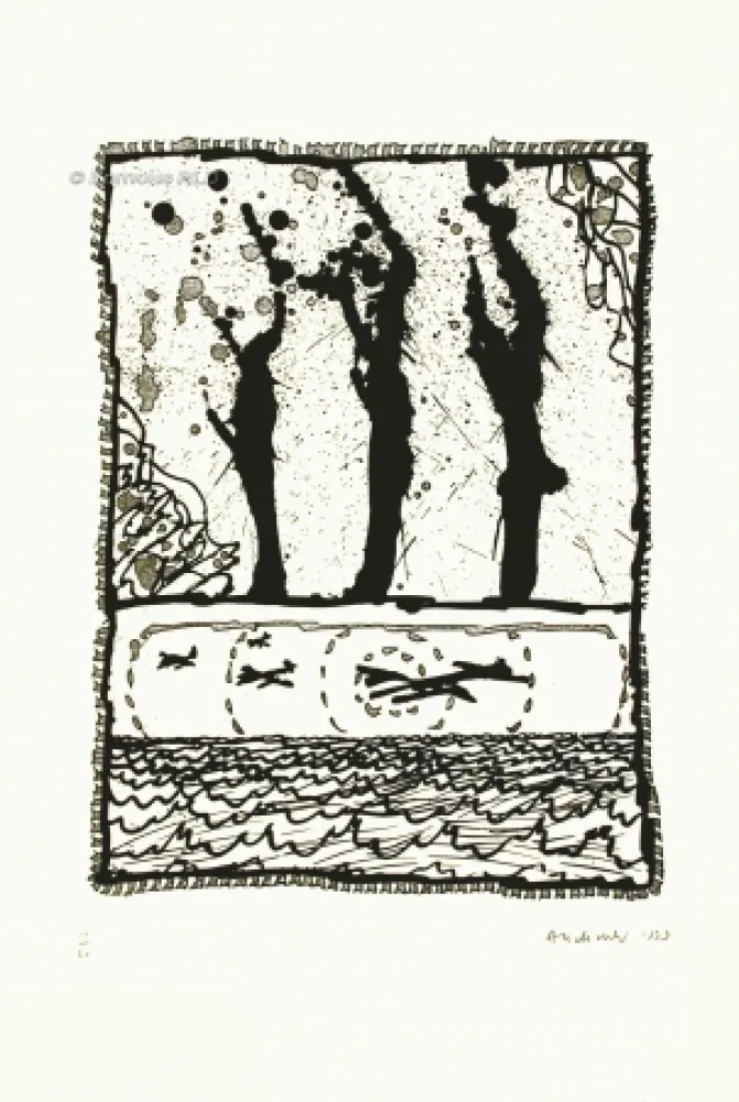 Radierung Und Aquatinta Alechinsky - Les trois coups