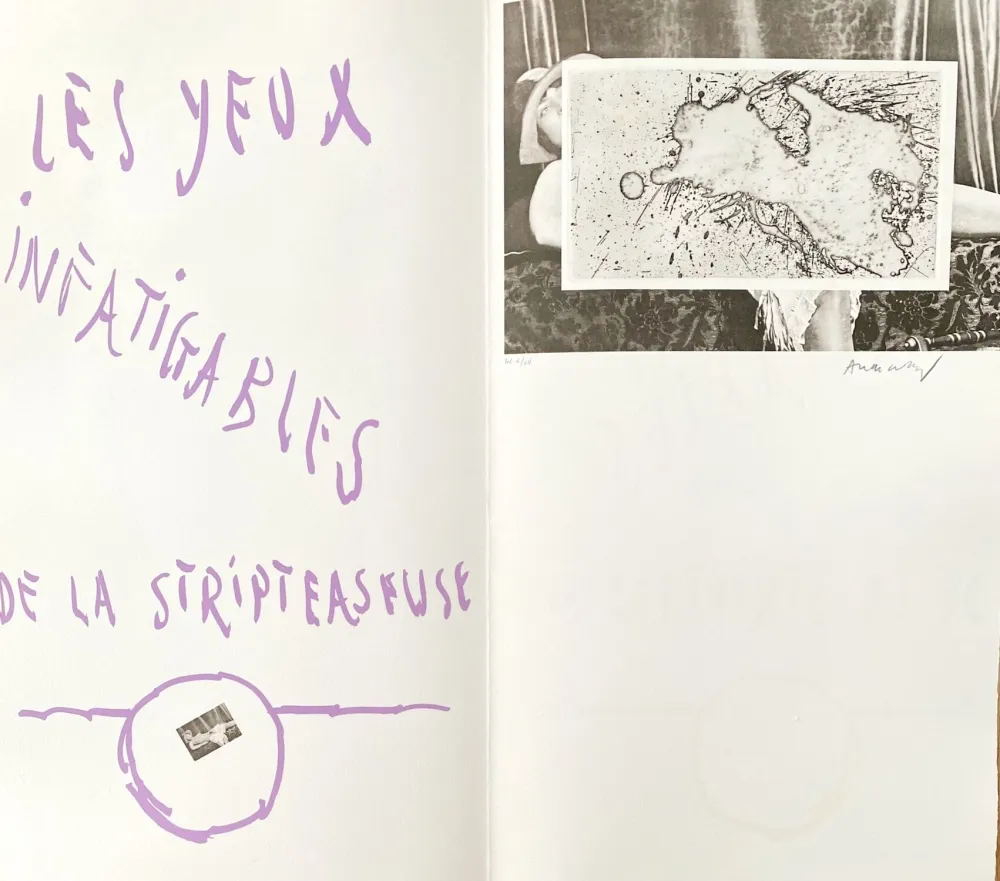 Radierung Alechinsky - Les yeux infatigables de la stripteaseuse