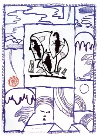 Radierung Und Aquatinta Alechinsky - L'homme de Tollund