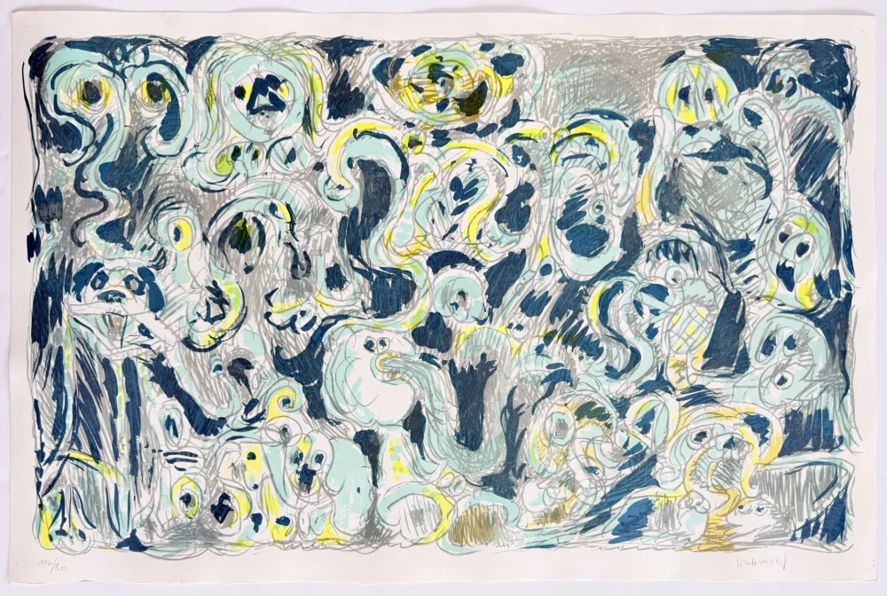 Lithographie Alechinsky - L’inconditionnement humain