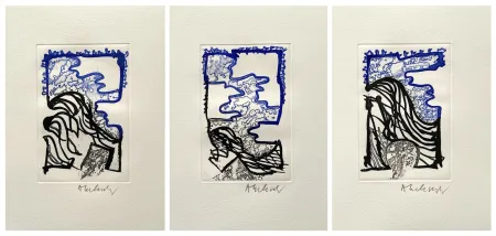 Radierung Alechinsky - '' L'Or Noir ''